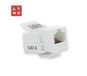 Lynx Keystone UTP Cat6 biely / Keystone modul / Samozarezávací IDC / 90°