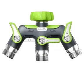 RainPoint DZ03 / Rozdeľovač vody / 3 výstupy / Kov / Guľové ventily / 3/4"