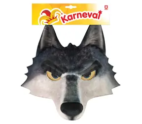 Rappa Detská maska vlk / Karnevalový doplnok / Halloween