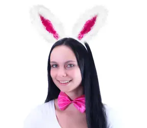 Rappa Sada zajačí uši a motýlik / Karnevalový doplnok / Čelenka, gumička, klip na chvostík
