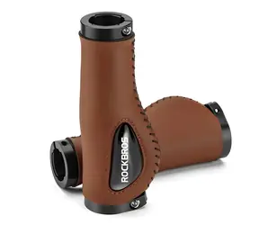 Rockbros 40720001002 hnedá / Grip na bicykel / Kožený