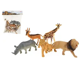 TEDDIES Zvieratá safari / Figúrky / 5 ks / 11-15 cm / od 3 rokov