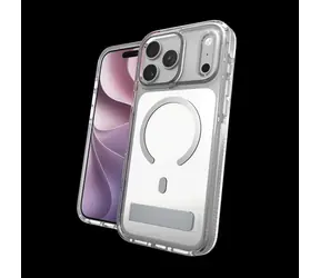 ZAGG Santa Cruz Snap strieborná / Zadný kryt / Apple iPhone 18/17 Pre Max / MagSafe / Stojanček / Grafen