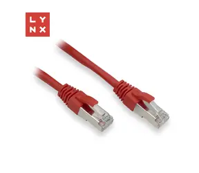 Lynx FTP Cat5e 3M červený / Patch kábel / RJ45-RJ45 / CCA / PVC