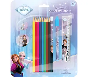 JIRI MODELS Set s pastelkami Ľadové kráľovstvo / Kreatívna sada / 8 pasteliek + písacie potreby