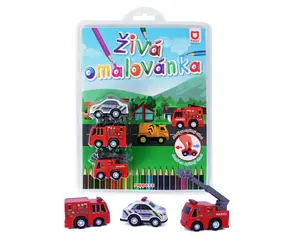 Rappa Živá omaľovánka záchranári / Omaľovánka / 3 ks / Autíčka na spätný chod