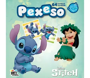 JIRI MODELS Pexeso v zošite Lilo & Stitch / 64 kartičiek / Krabička na vystrihnutie / 4 listy na vyfarbenie