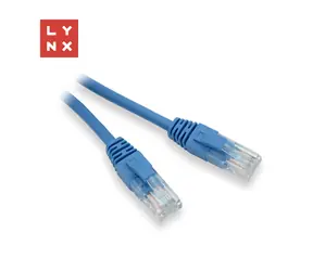 Lynx Patch kábel Cat5e UTP 15m modrá / Patch kábel / RJ45-RJ45 / PVC / CCA vodič