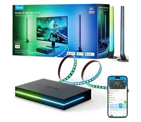 Govee AI Sync Box Kit 2 / Sada LED osvetlenie PC / 27-34 "monitor / LED pásik + 2x panel / HDMI 2.1 / WiFi