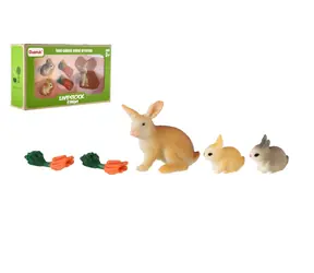 TEDDIES Zajačikovia s doplnkami / 3 ks / 4-6 cm / od 3 rokov