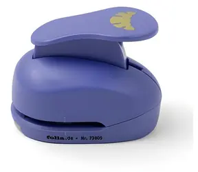 FOLIA Ozdobný dierovač croissant / 38 mm / modrá