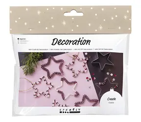 CREATIV COMPANY Kreatívna súprava Dekoratívne hviezdy z korálikov / Vianočné dekorácie / 6 ks