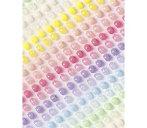 FOLIA Korálky Pastel Jumbo / Akryl / 7 pastelových farieb / O 9 mm / 500 g
