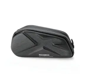 Rockbros taška na rám kolesa čierna / Taška na bicykel / Rámová / Pevná / 1,4 l