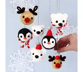 CREATIV COMPANY Kreatívna sada Vianočné ozdoby zvieratka / od 4 rokov