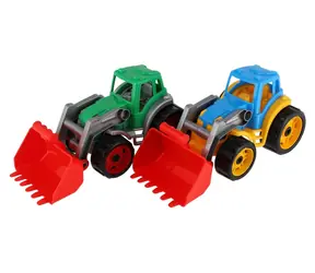 TEDDIES Traktor s nakladačom a bagrom / Traktor / Plast / Voľný chod / 2 farby / 12m +