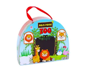 Rappa Sada drevených figúrok ZOO v kufríku / 12 ks / Drevo