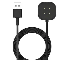 X-SITE USB nabíjací kábel pre FitBit Sense a Versa / Nabíjací kábel / Čierna / Dĺžka 1 m
