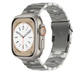 X-SITE Titan strieborná / Remienok pre Apple Watch / 42/44/45/49 mm