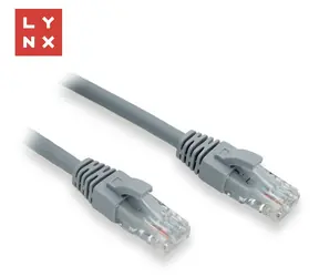 Lynx UTP patch kábel Cat6 sivý 0,3 m / Patch kábel / U/UTP / RJ-45 / 10 ks