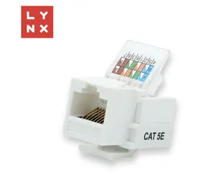 Lynx Keystone UTP Cat5e biely / Keystone modul / Samozarezávací IDC / 90°