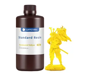 Anycubic Standard Resin priehľadná žltá / Živica pre 3D tlačiareň / 405 nm / 1 kg / Tvrdosť 84-86 HD