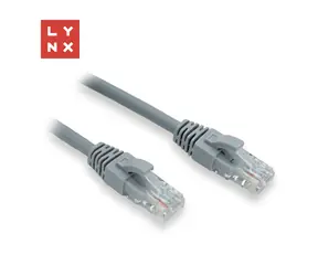 Lynx UTP patch kábel Cat6 10m šedý / Patch kábel / PVC plášť / RJ45