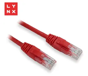 Lynx UTP patch kábel Cat5e červený / Patch kábel / Cat5e UTP / 10 m / CCA