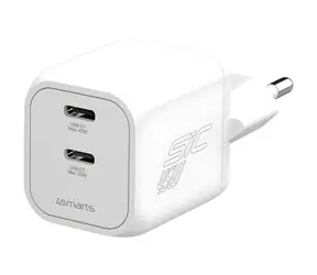 4smarts PDPlug SiC Dual biela / Nabíjačka / 45 W / 2x USB-C / SiC / Power Delivery