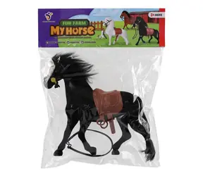 TEDDIES Kôň so sedlom a ohlávkou / Figúrka / Plast, fliška / 22 cm / 3 farby / od 3 rokov
