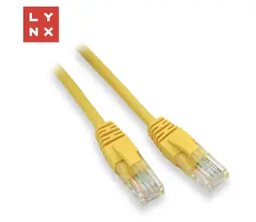 Lynx UTP Cat5e 5m žltý / Patch kábel / RJ45-RJ45 / CCA / PVC
