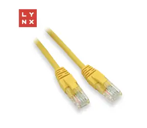 Lynx Patch kábel Cat5e UTP 15m žltá / Patch kábel / RJ45-RJ45 / PVC / CCA vodič