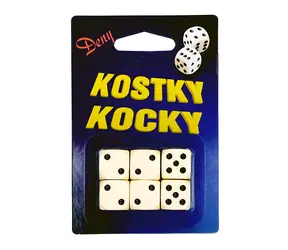 Rappa Hracie kocky v krabičke / Hracie kocky / 6 ks / béžová