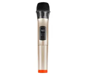 Puluz PU628J zlatá / Bezdrôtový mikrofón / UHF / Kardioidný / Jack 3,5 mm / Dosah 30 m
