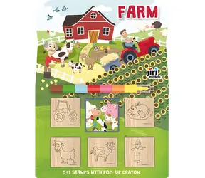 JIRI MODELS Pečiatky Farma / 5 +1 ks / Voskovka 7 farieb