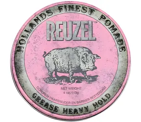 Reuzel Styling Pink Pomade Grease Heavy Hold Pomáda na vlasy so stredným spevnením a leskom 113 g