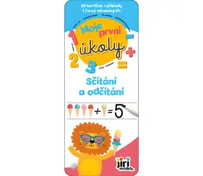 JIRI MODELS Stierateľné kartičky Sčítanie a odčítanie / Moje prvé úlohy / 20 kartičiek / Fix v balení