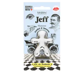 Mr&Mrs Fragrance JEFF Sandal & Incense strieborná / Osviežovač vzduchu do auta / vydrží až 30 dní