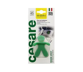 Mr&Mrs Fragrance Cesare Warm Spicy zelená / Osviežovač vzduchu do auta / Ovocná orientálna vôňa