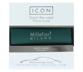 Millefiori Milano Icon Classic White Musk zelená / Vôňa do auta / doba prevoňania až 2 mesiace