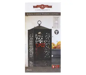 CANDLE WARMERS Nahrievací lampáš Scroll čierna