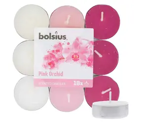 Bolsius Scented Tealights Orchid 4h Čajová sviečka 18 ks