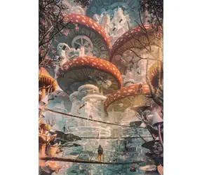 HEYE Puzzle Future Cities: Krajina húb / 1000 dielikov / 50 x 70 cm