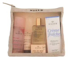 NUXE Travel Essentials Telový olej 30 ml ~ suchý olej 30 ml + micelárna voda 100 ml + krém na ruky 15 ml