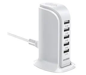 KAKU KSC-741 / Cestovná nabíjačka / 5x USB / 2,4 A