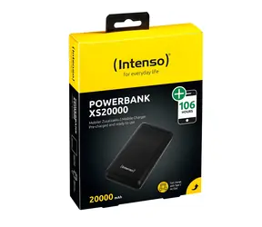 INTENSO XS20000 čierna / Powerbanka / 20 000 mAh / USB-A + USB-C / 3,1 A