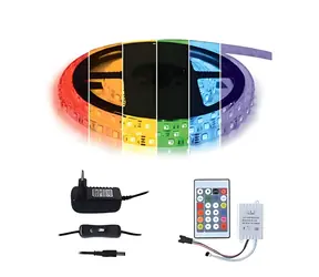 Tipa LED pásik Digitálny RGB / LED pásik / SMD5050 / 30 LED/m / IP65 / sada 3 m, 12V adaptér a diaľkový ovládač