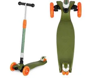Spokey Skladacia trojkolka PLIER PRE khaki / Svietiace kolieska
