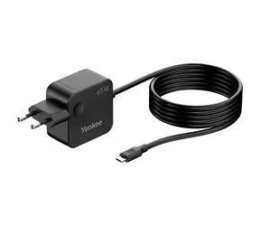 YENKEE YAU NTC65 / Nabíjačka / USB-C / 65W / vstavaný kábel 1,8 m