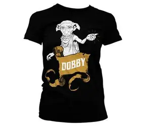 Tričko Harry Potter Dobby dámske M / Dámske / čierna